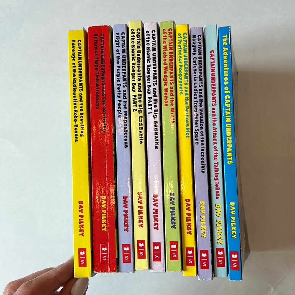 Captain Underpants soft cover books # 1-10.